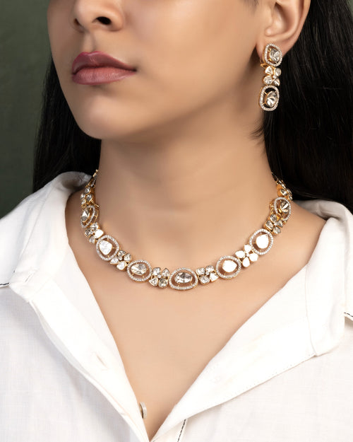 Falisha Polki And Diamond Choker