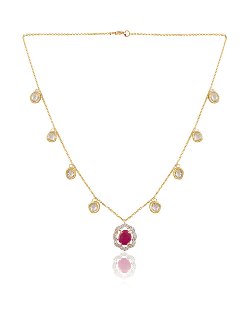 Veronika Polki And Diamond Pendant
