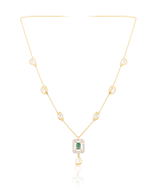Vedahi Polki And Diamond Pendant