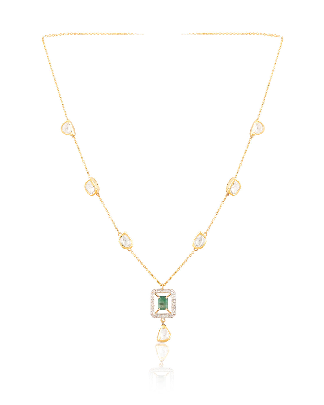 Vedahi Polki And Diamond Pendant