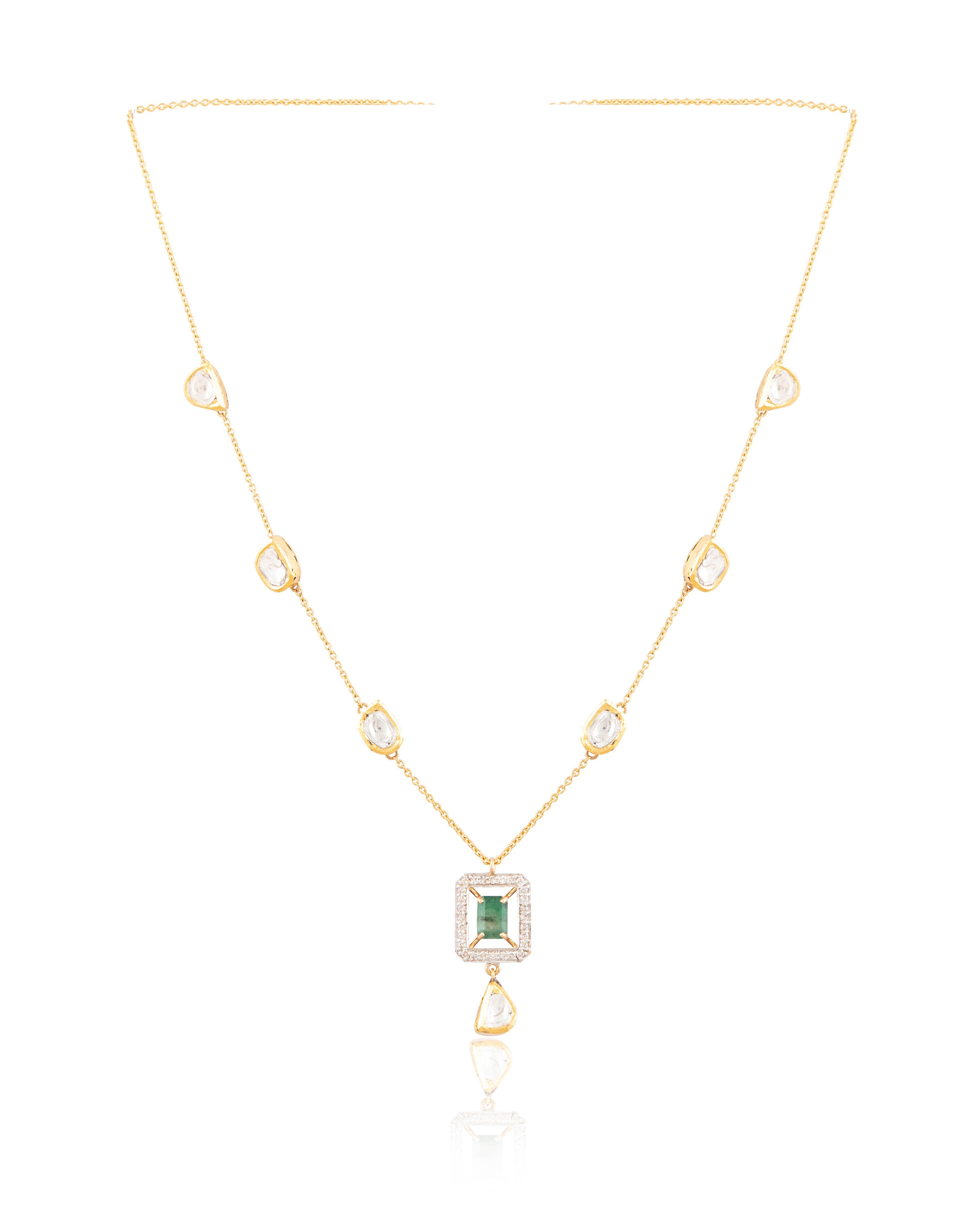 Vedahi Polki And Diamond Pendant