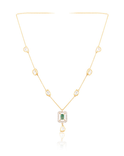 Vedahi Polki And Diamond Pendant