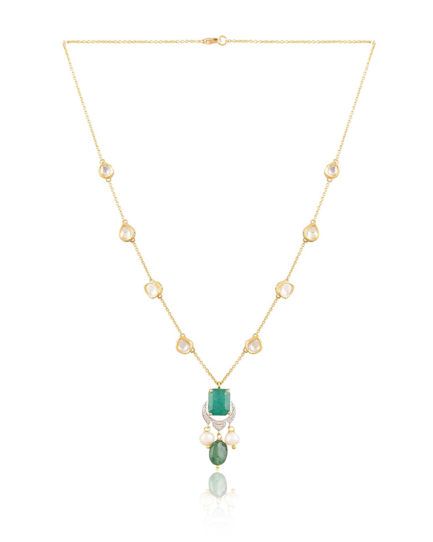 Sumita Polki And Diamond Minimal Pendant