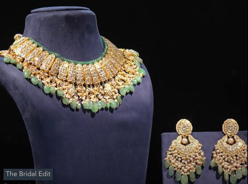 Serafima Necklace And Shilpa Chandbalis Polki Set