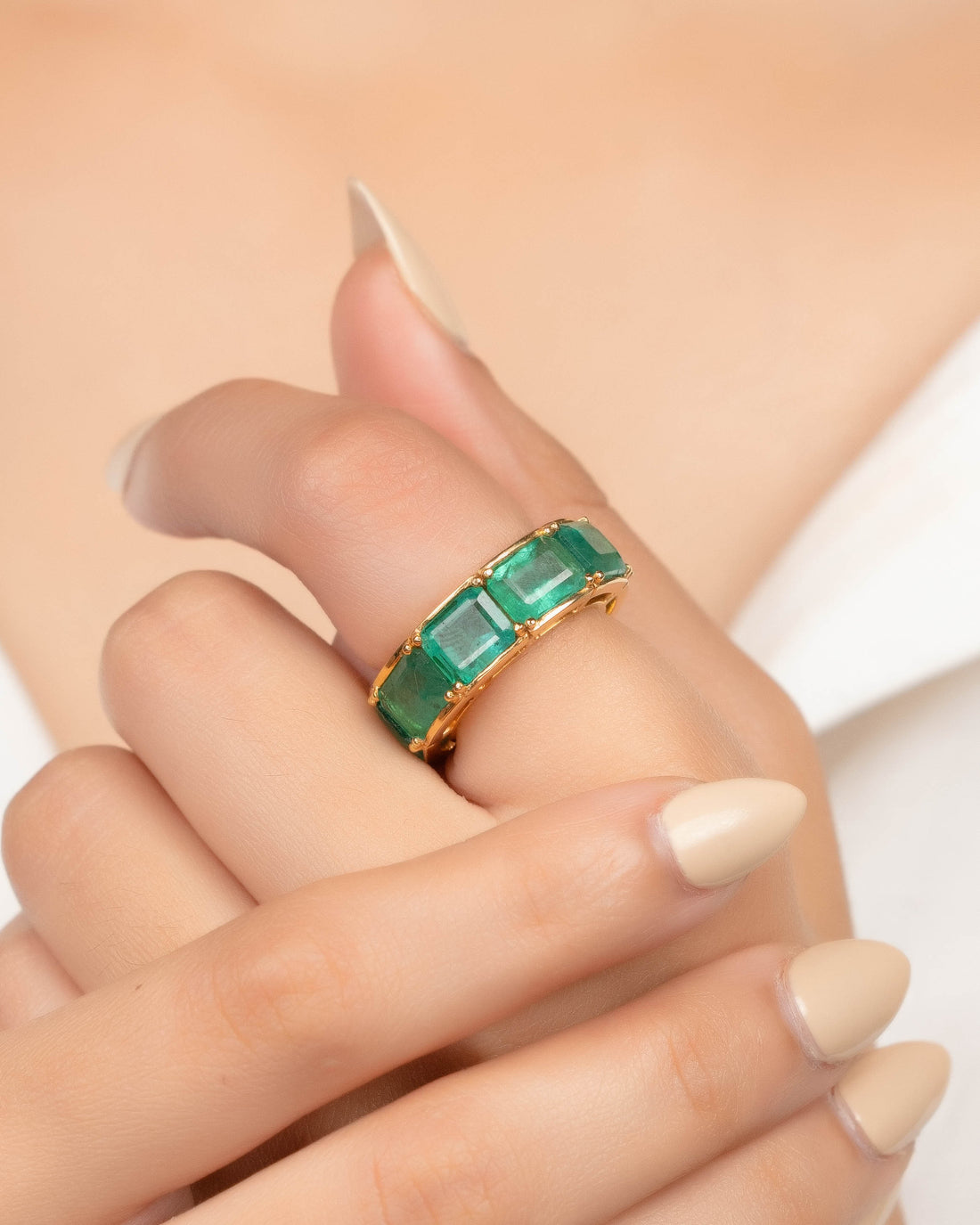 Vidya Emerald Ring