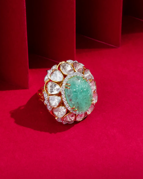 Ritika Polki And Diamond Ring - NO ORDERS