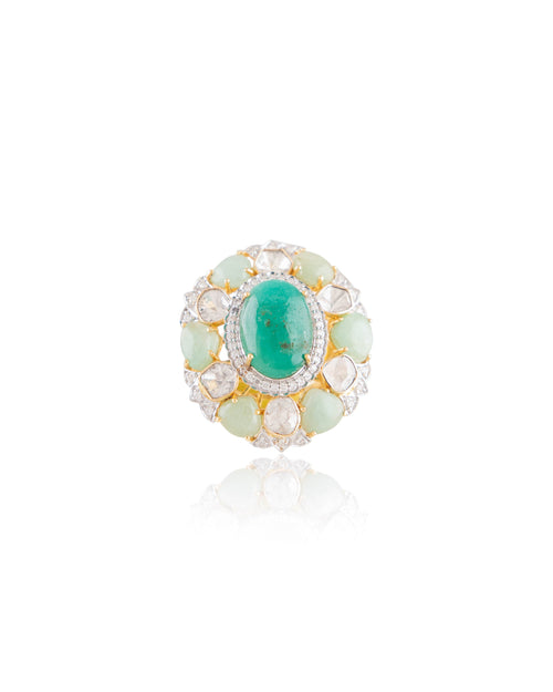 Marry Polki And Diamond Ring