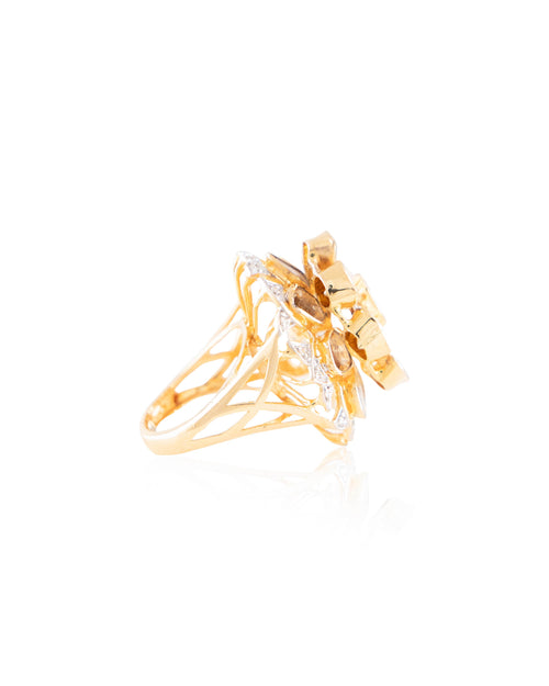 Priyanshi Polki And Diamond Ring
