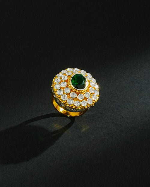 Elena Polki And Diamond Ring