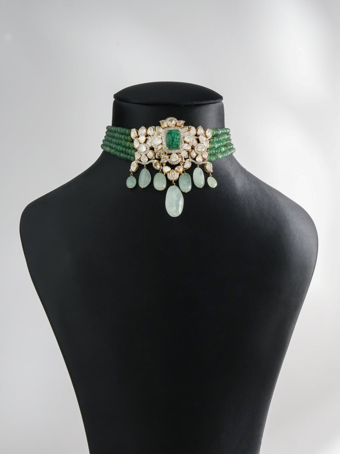 Zeenat Aman - Ovira Polki And Diamond Bead Choker