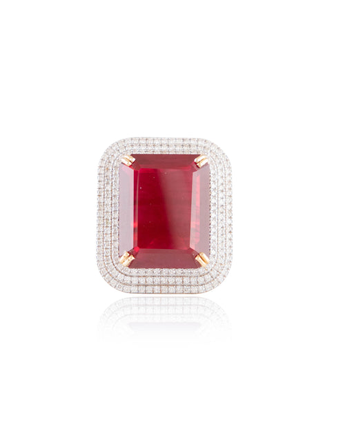 Ruby Diamond Ring for Women