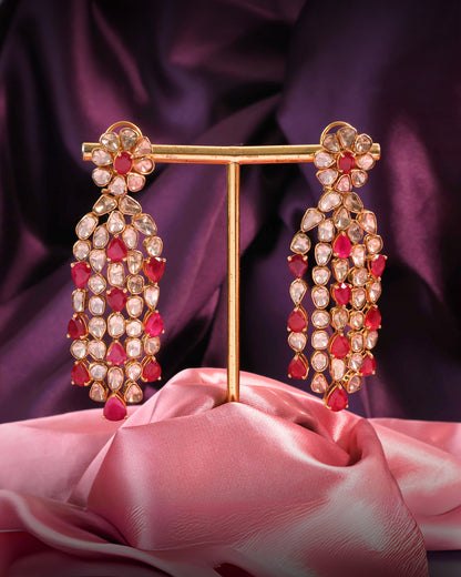 Levina Polki Long Earrings