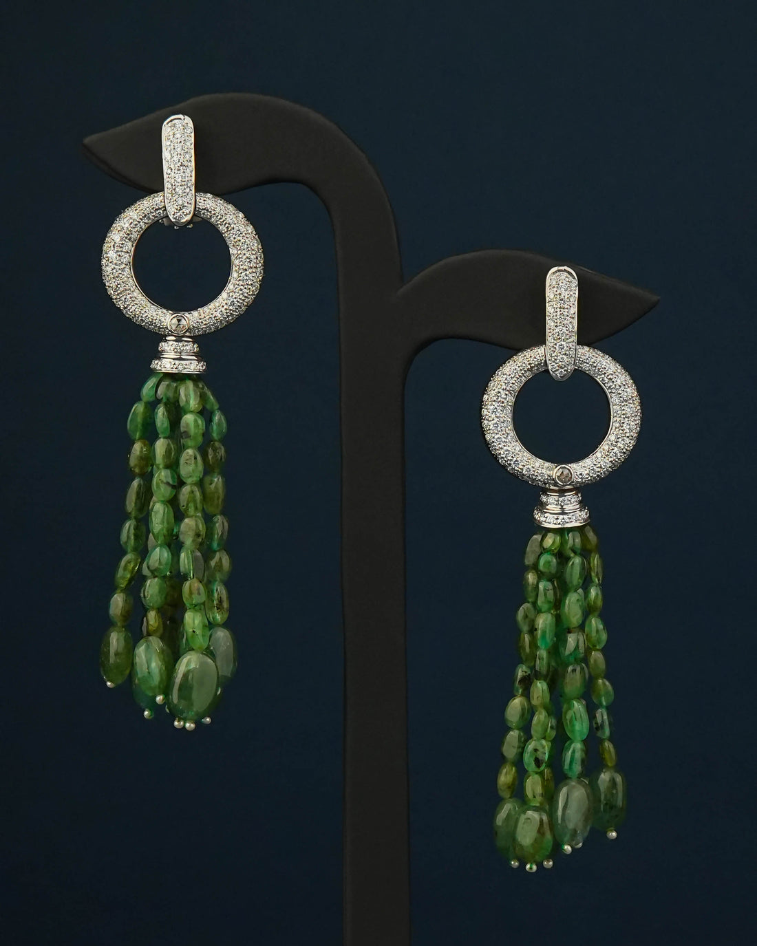 Varnika Polki And Diamond Long Earrings