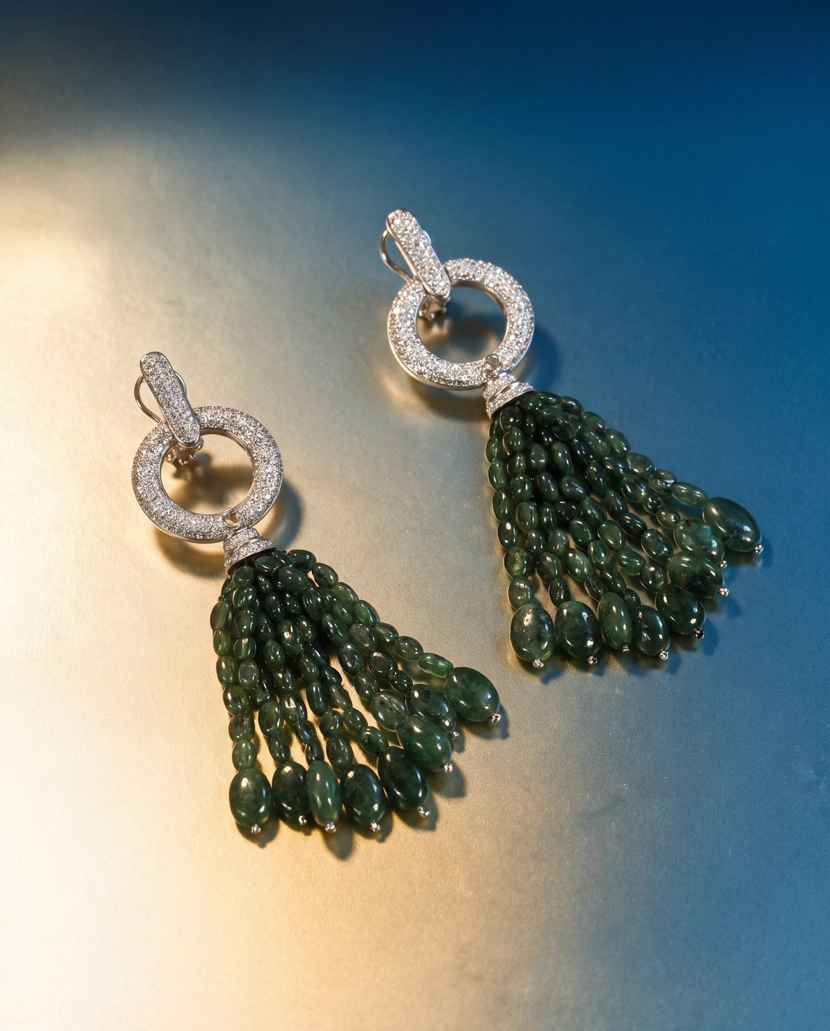 Varnika Polki And Diamond Long Earrings