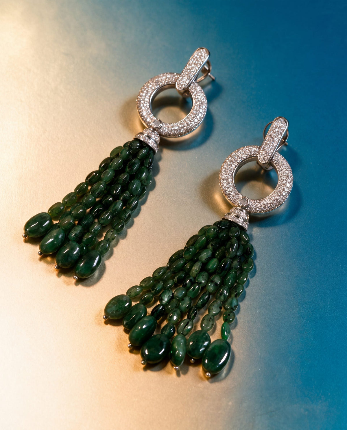 Varnika Polki And Diamond Long Earrings