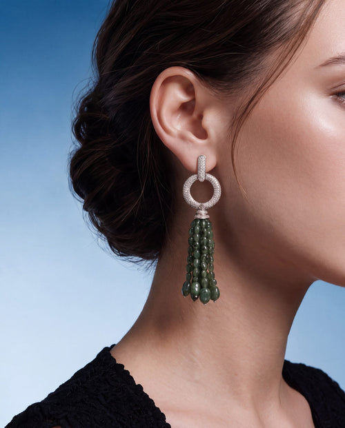 Varnika Polki And Diamond Long Earrings