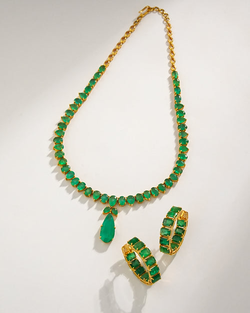  Emerald Necklace Set