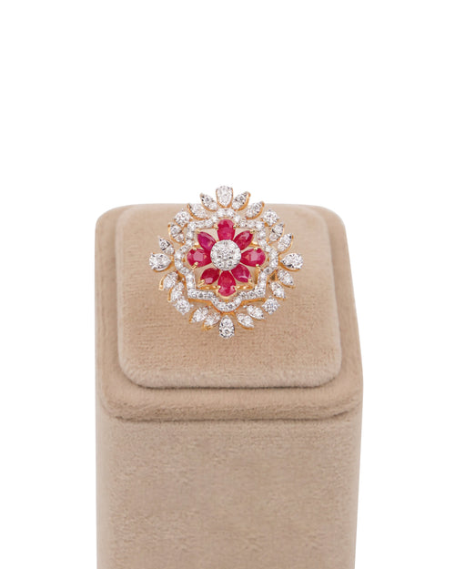Floral Diamond Ring