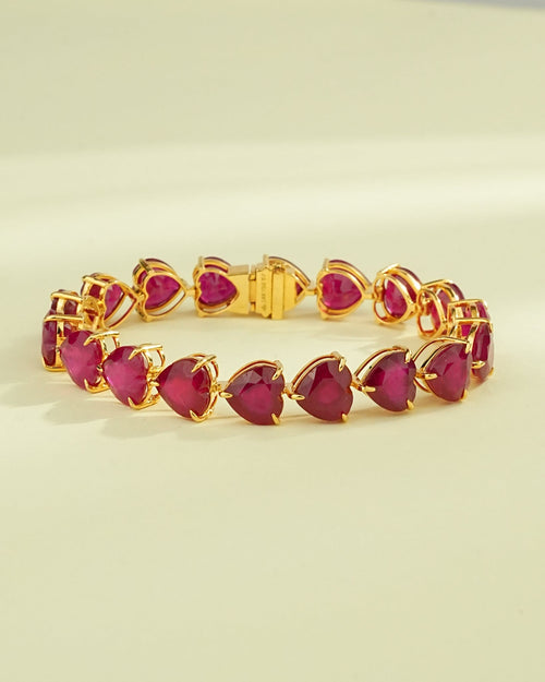 Ishika Ruby Loose Bracelet