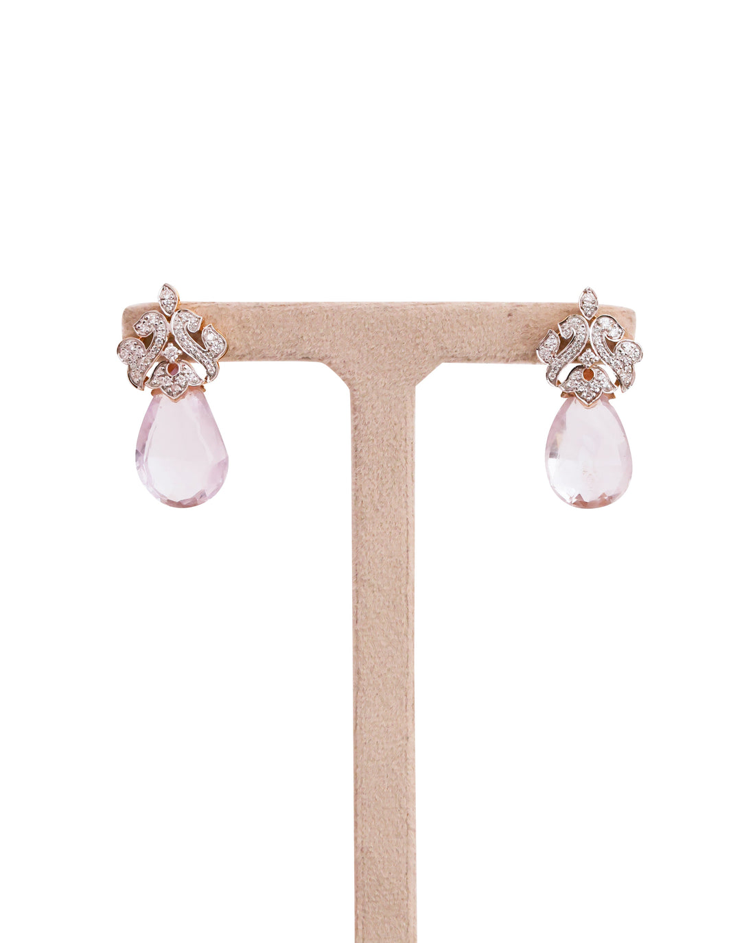 Gold Diamond Drop Earrings