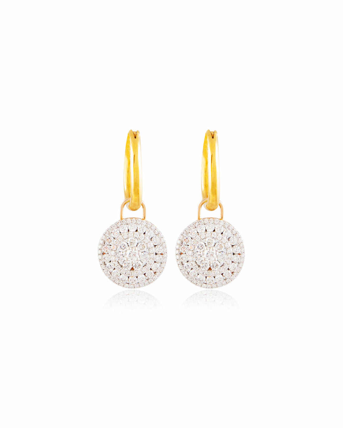 Gold Diamond Hoop Earrings for Women