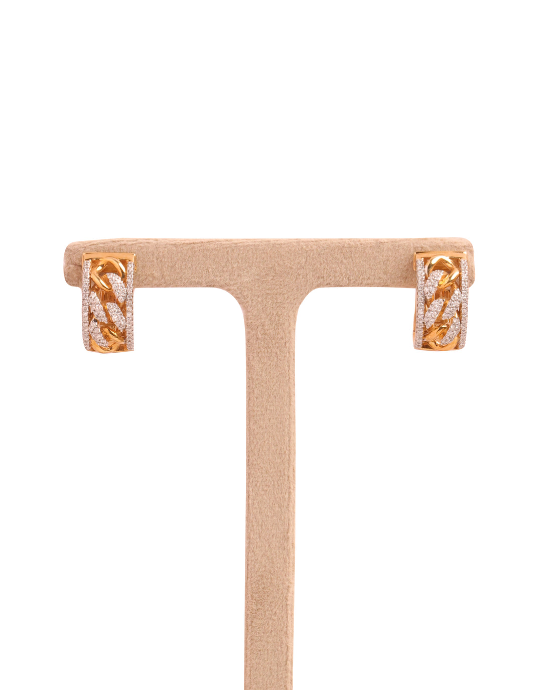 Gold Diamond Long Earrings