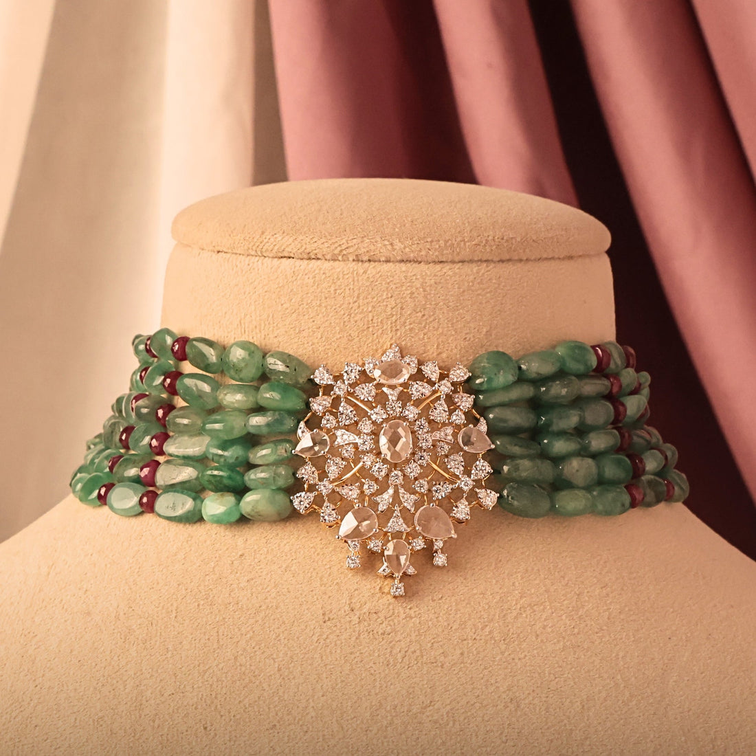 Green Beaded Choker Sets