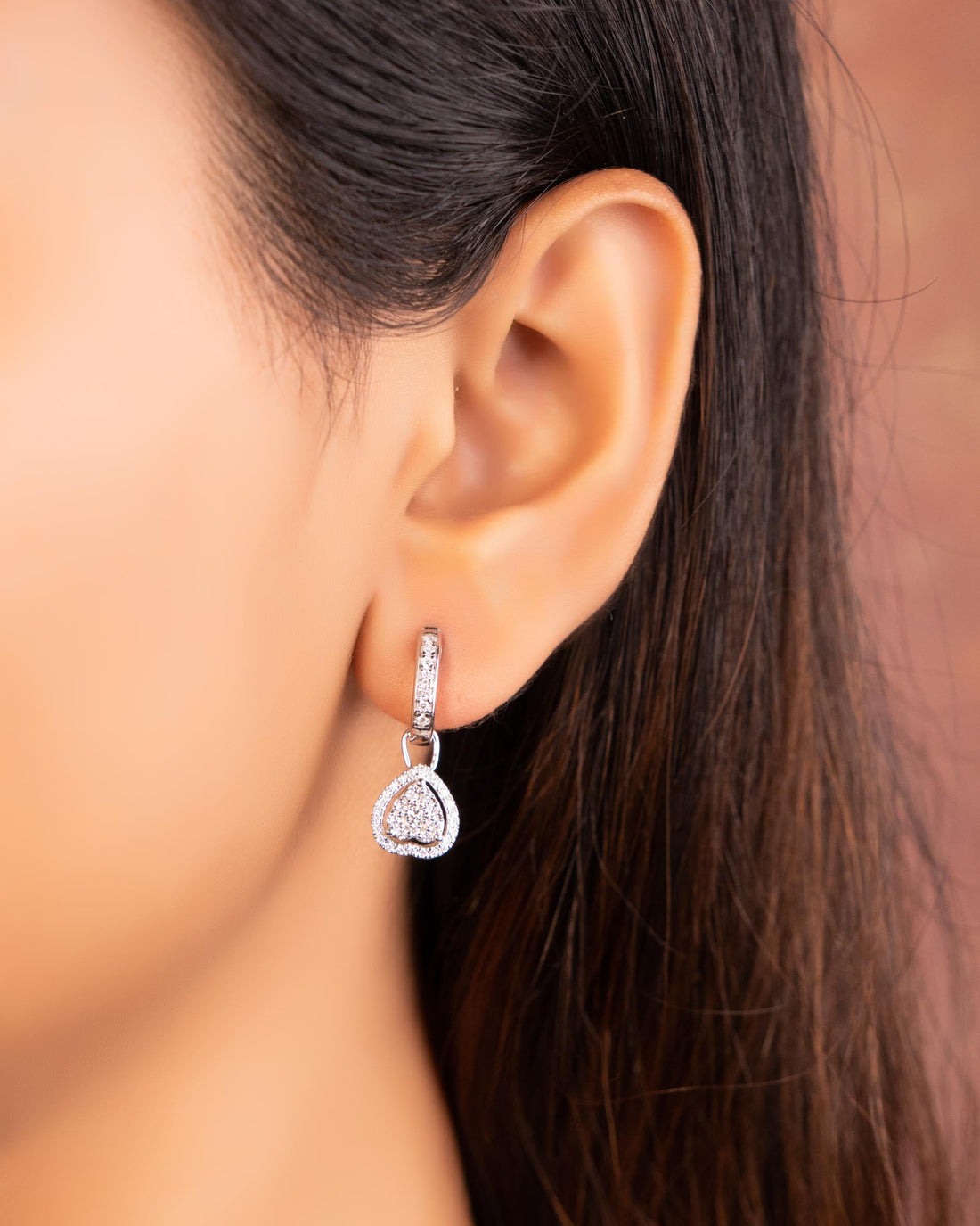 Heart Diamond Earrings