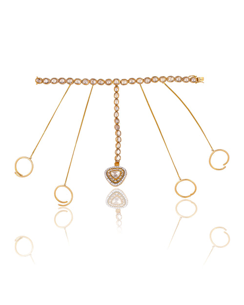 Zeenat Jadau Polki And Diamond Bangle