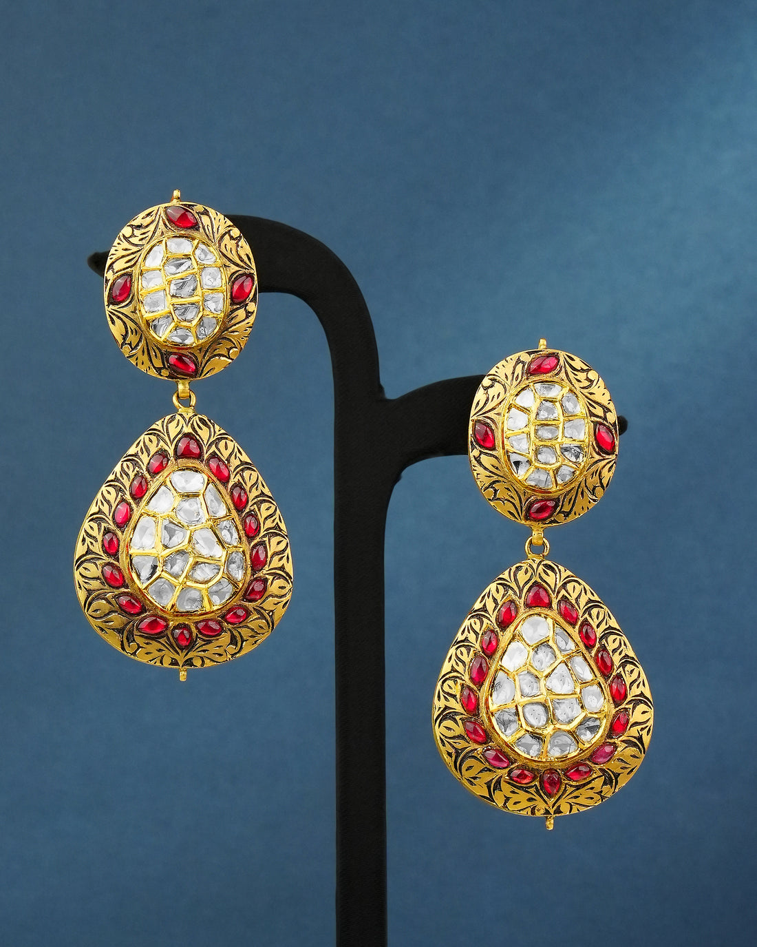 Narelle Jadau Polki Long Earrings