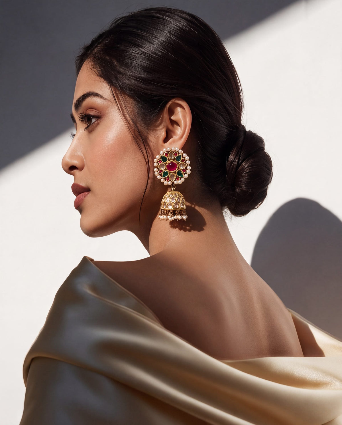Kala Polki Jhumkas