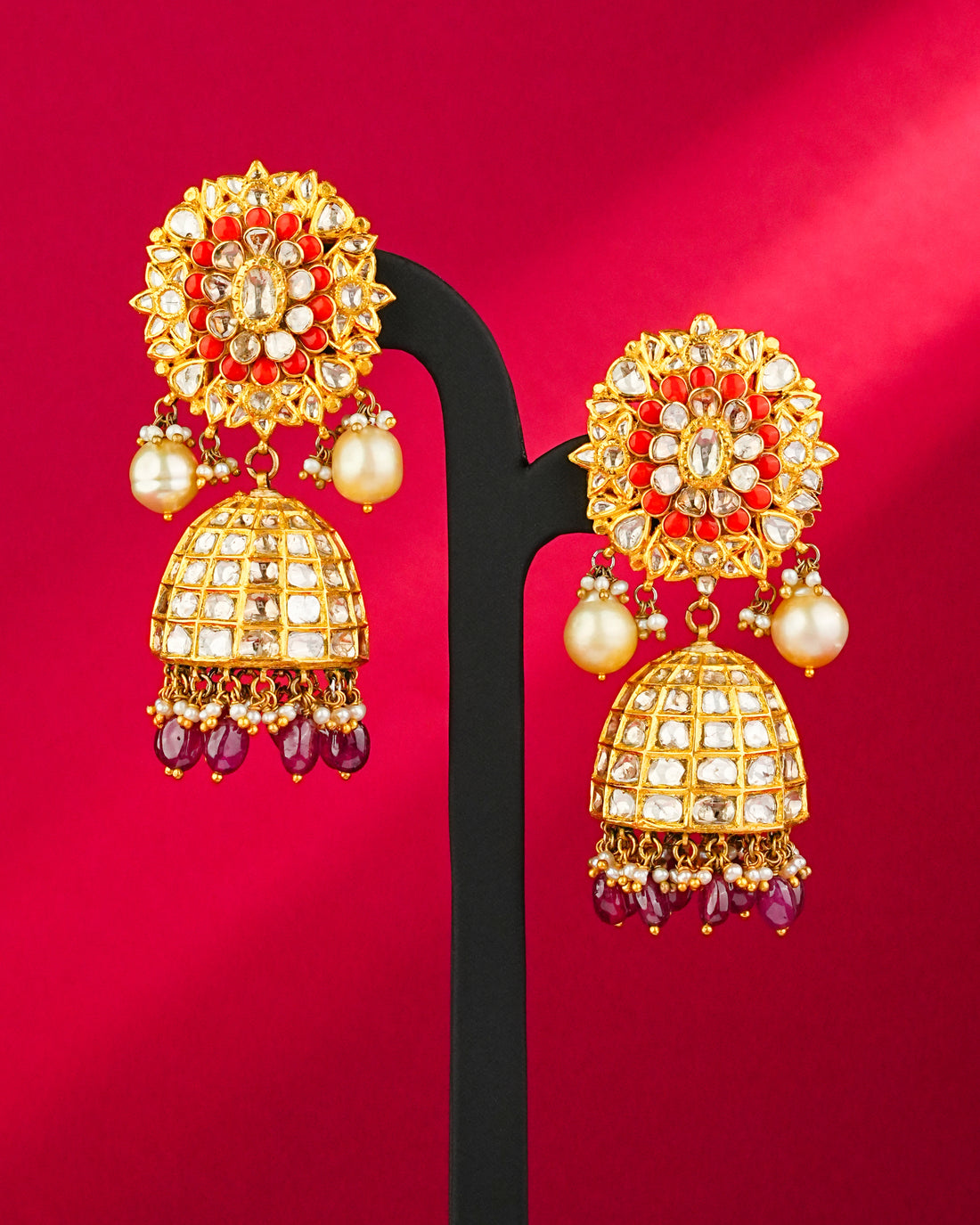 Nandita Jadau Polki Jhumkas