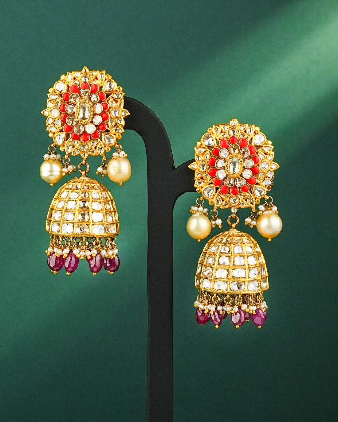 Nandita Jadau Polki Jhumkas