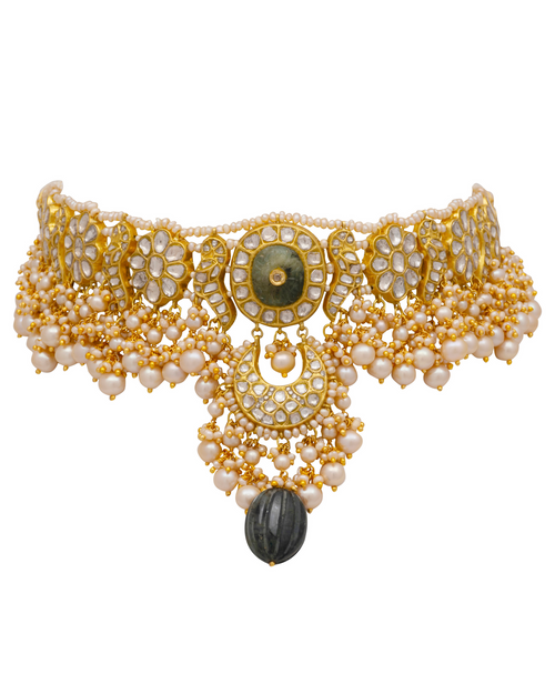 Anu Choker and Tari Chandbalis Polki Set