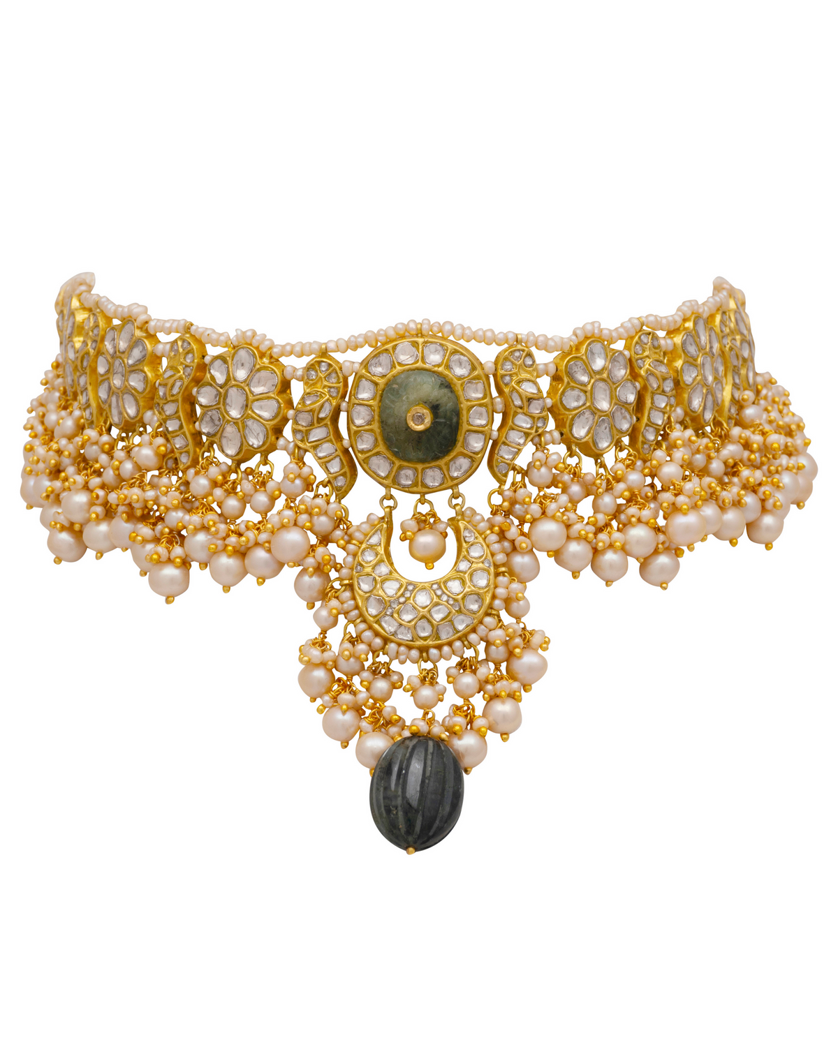 Anu Choker and Tari Chandbalis Polki Set