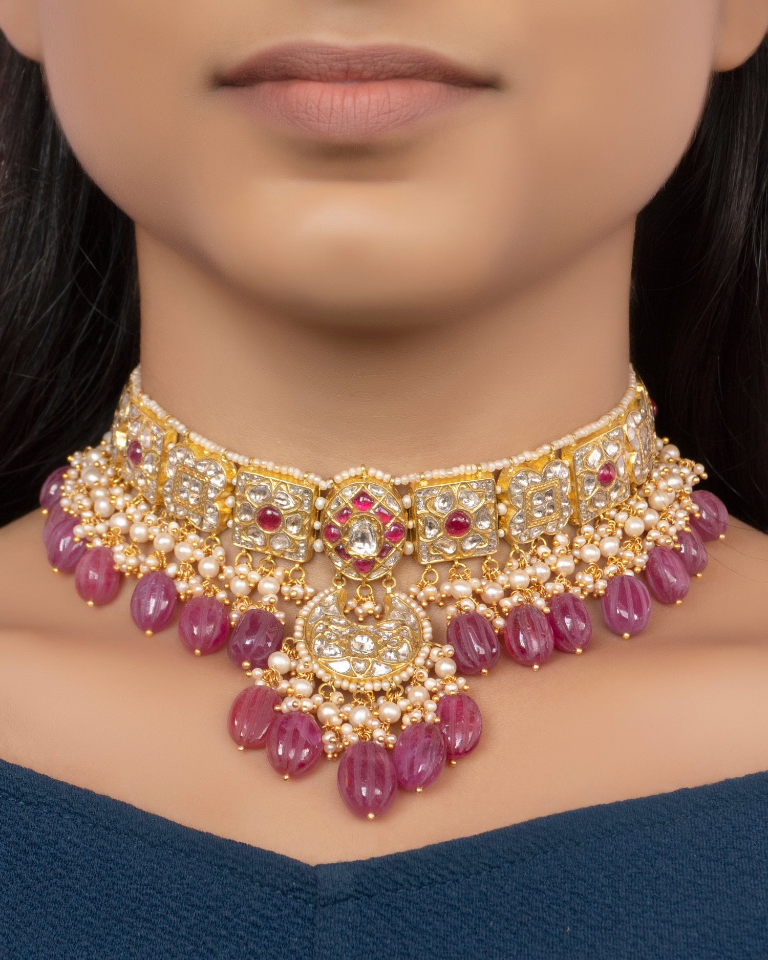 Soha Choker and Seema Chandbalis Polki Set