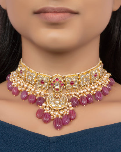 Soha Choker and Seema Chandbalis Polki Set