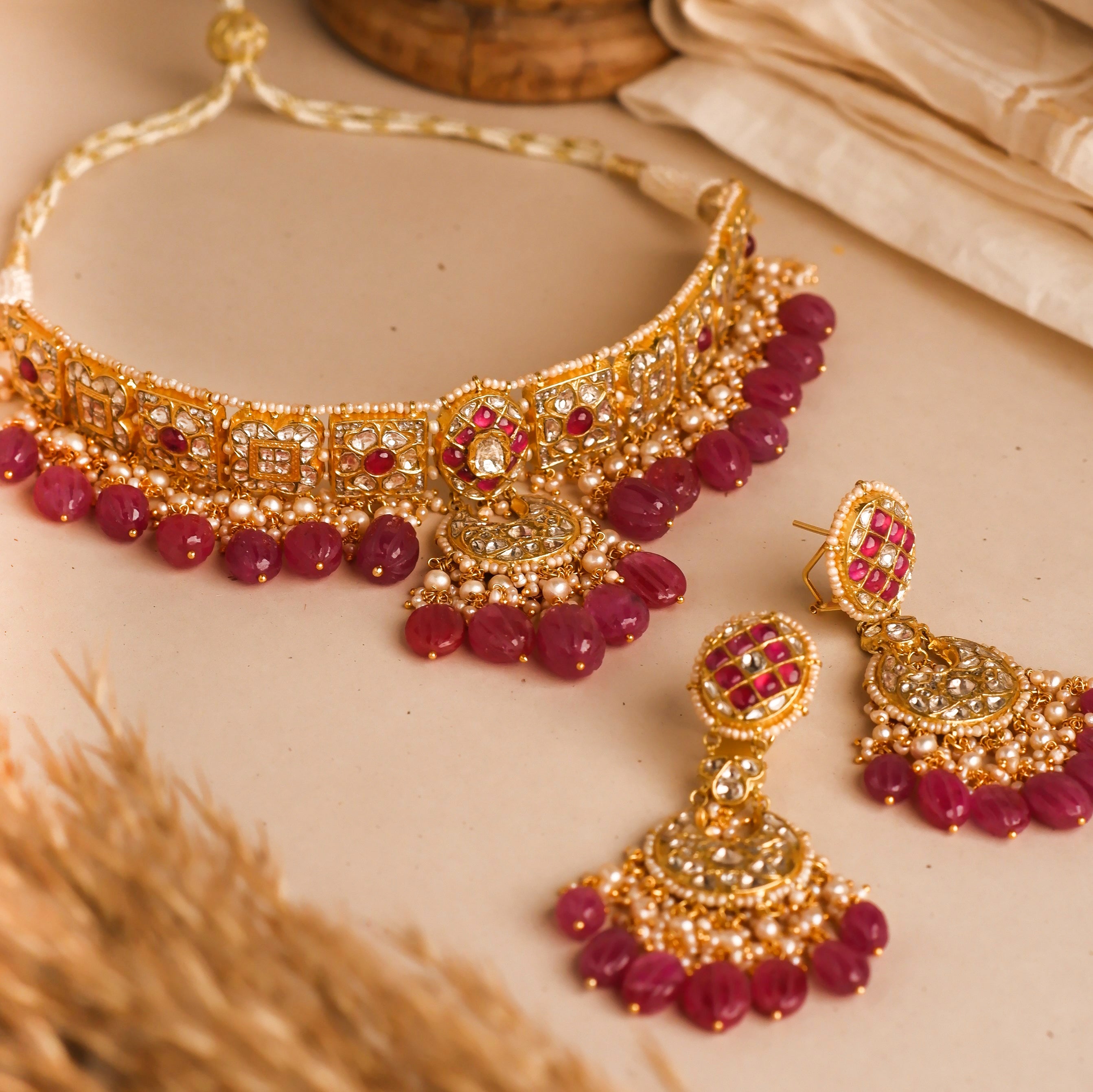 Soha Choker and Seema Chandbalis Polki Set