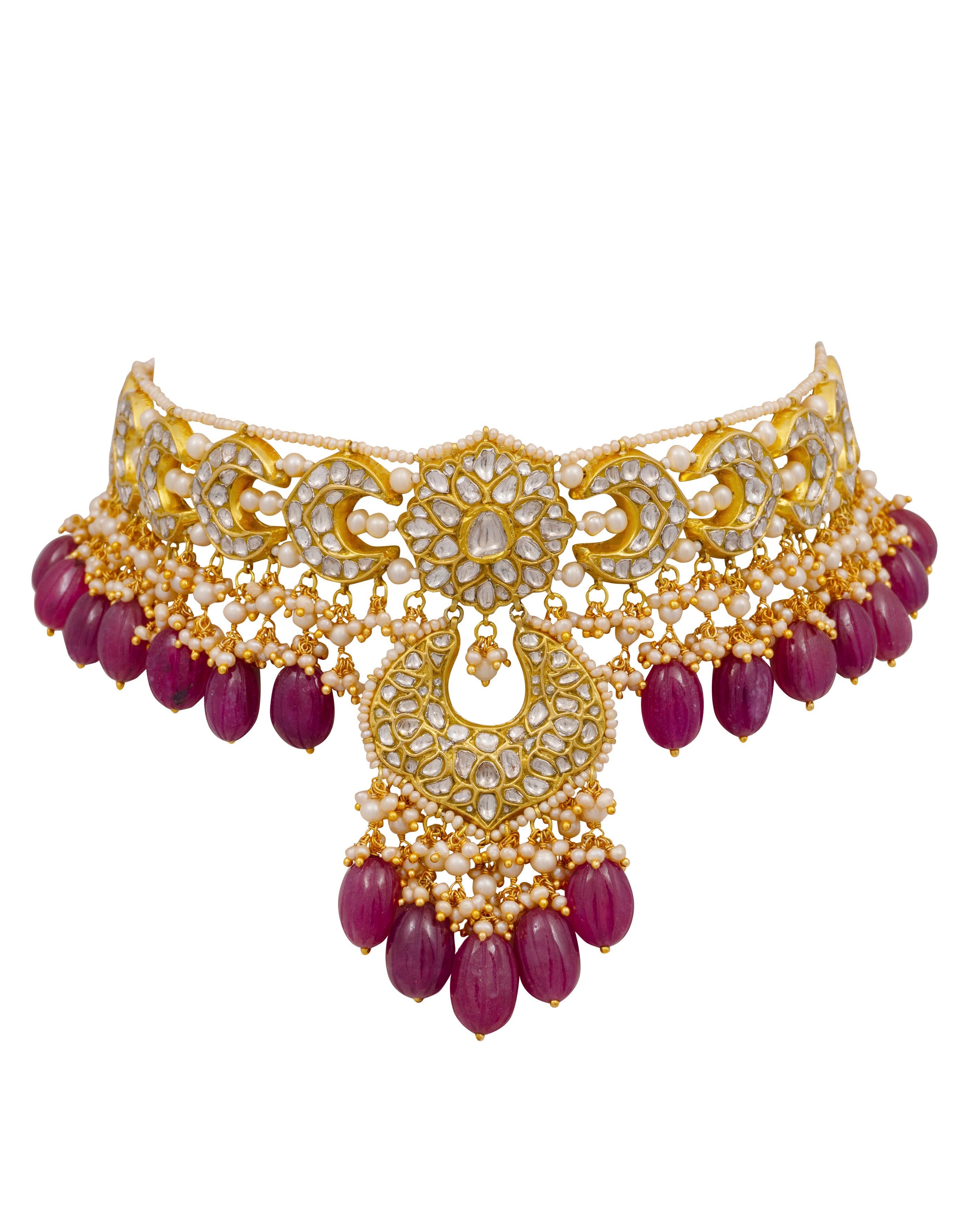 Khushi Choker and Ishna Chandbalis Polki Set