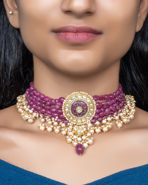 Yesha Polki Bead Choker