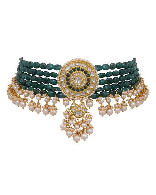 Sariya Polki Bead Choker