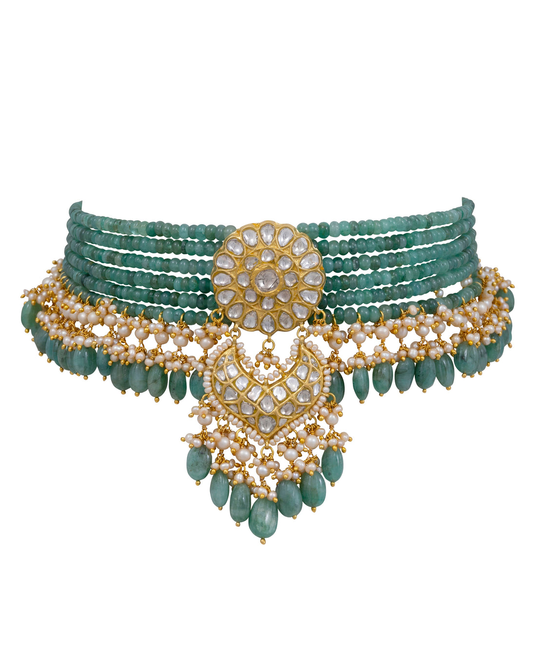 Kalyanika Polki Bead Choker