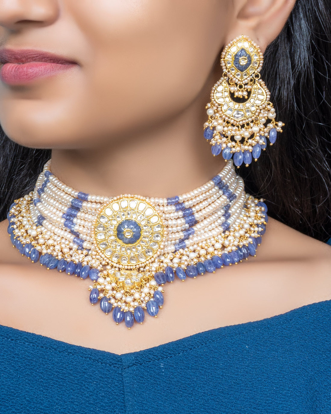 Charmi Polki Bead Choker
