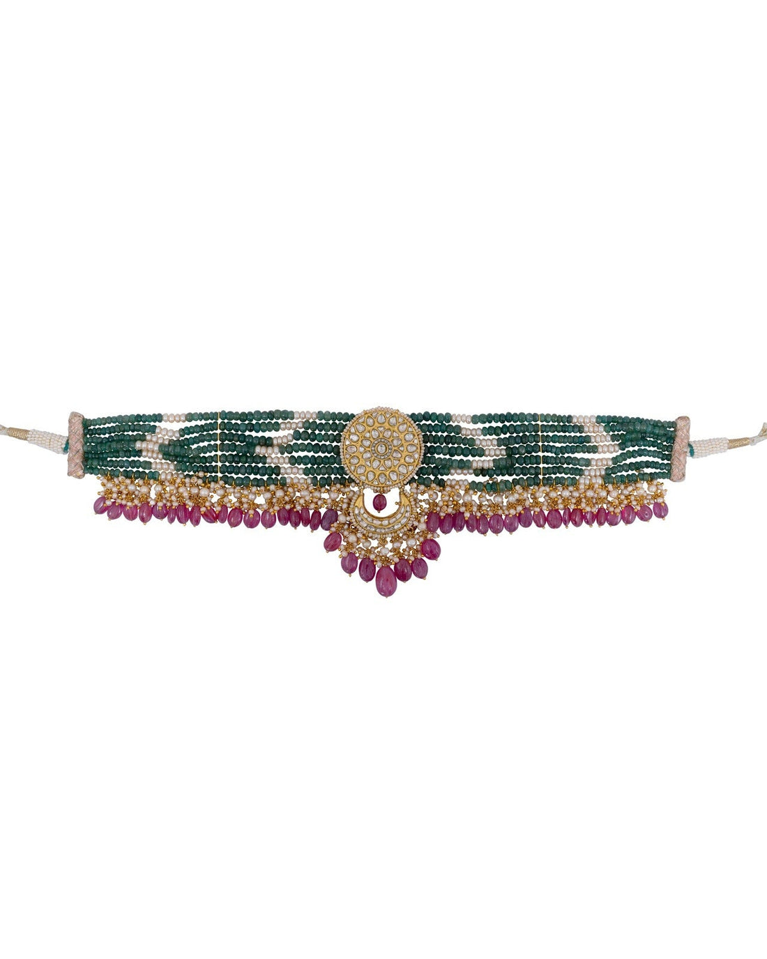 Vijantra Polki Bead Choker