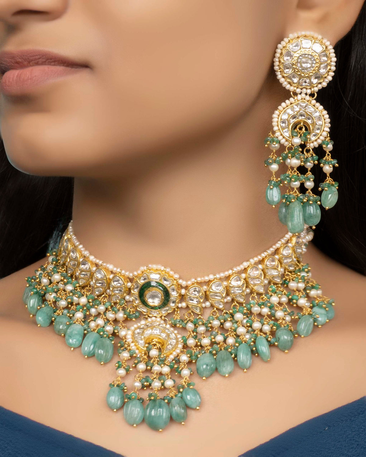 Sonam Choker and Dinisha Chandbalis Polki Set