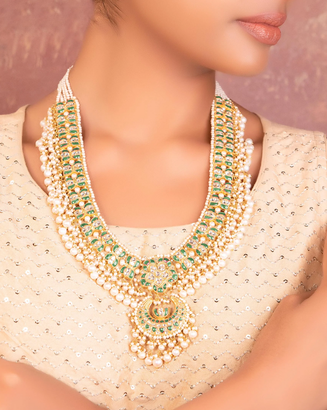 Anshara Polki Long Necklace