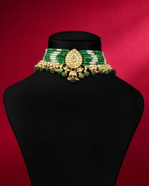 Vachi Polki Bead Choker - NO ORDERS