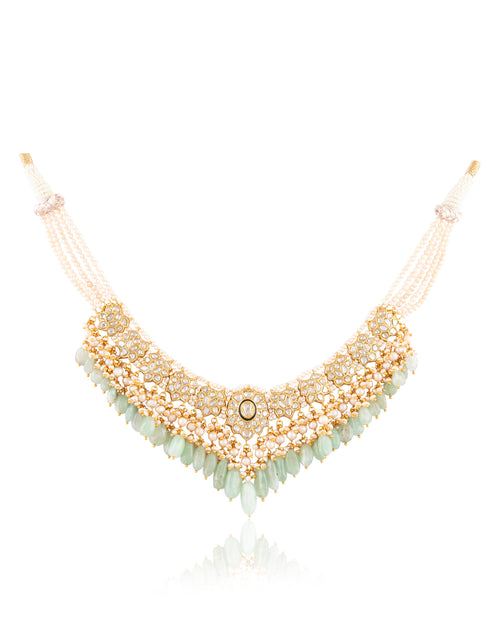 Camilia Necklace And Rachita Tops Polki Set