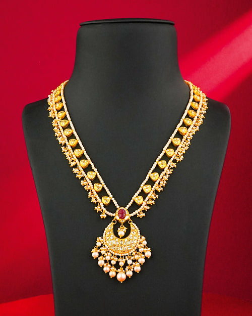 Bina Polki Long Necklace
