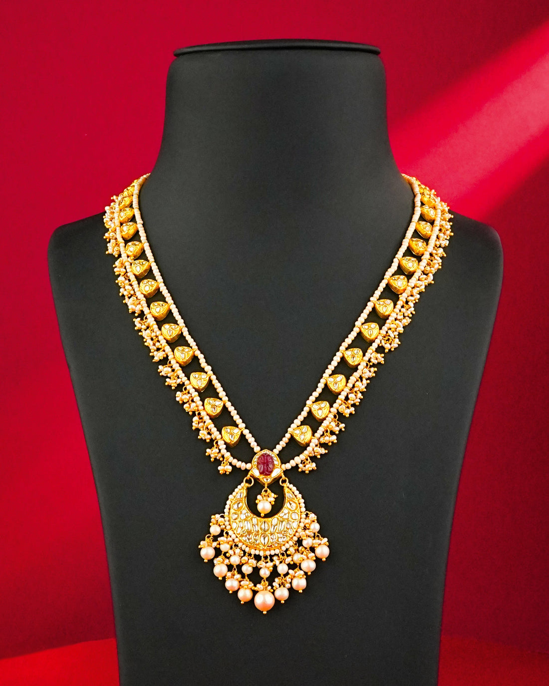 Bina Polki Long Necklace